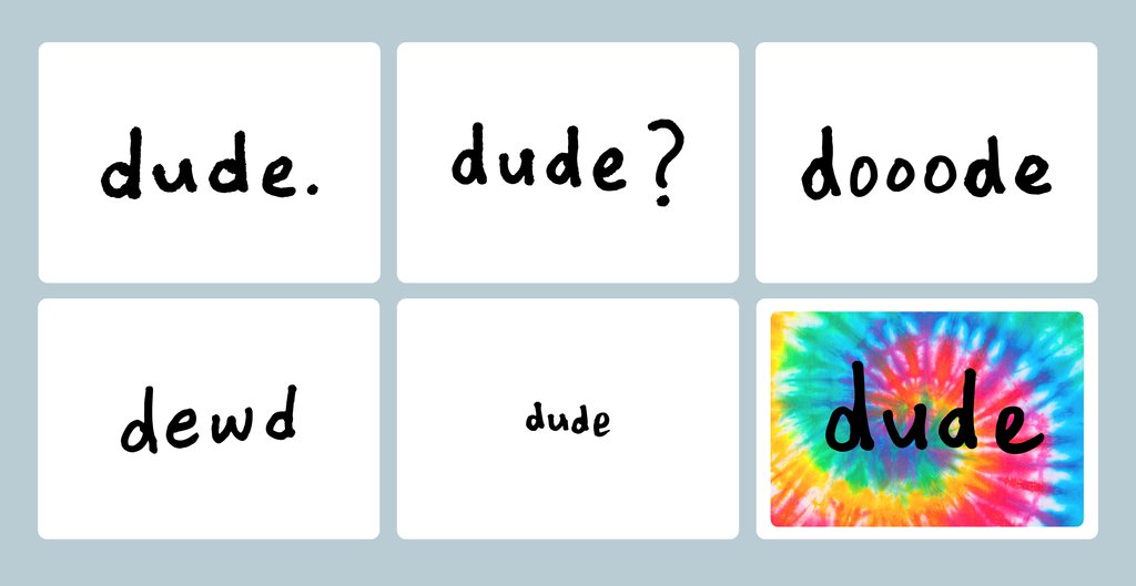 Dude cards