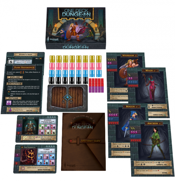 One Deck Dungeon Components